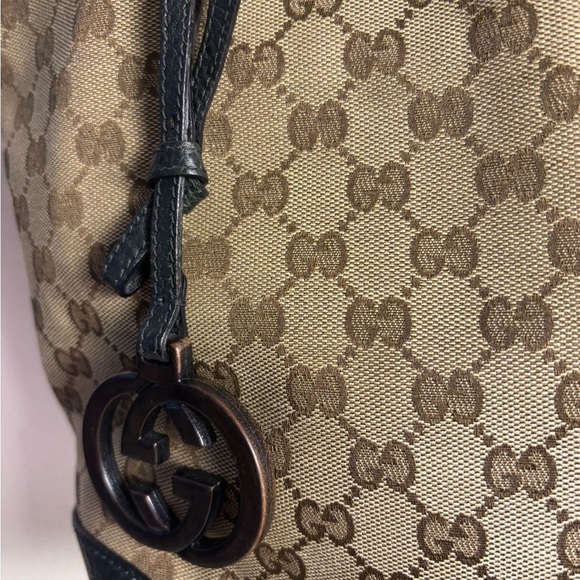 Gucci GG Canvas Bag w/ GG Charm - Picture 3 of 16